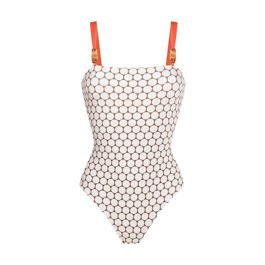 Plus Size Reversible Graphic Printed Beaded One Piece Swimsuit and Sarong Flaxmaker
