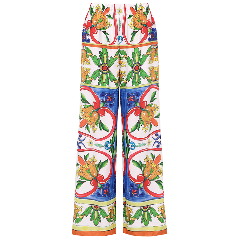 Plus Size One Shoulder Ruffle Paisley-print One Piece Swimsuit and Sarong or Pants