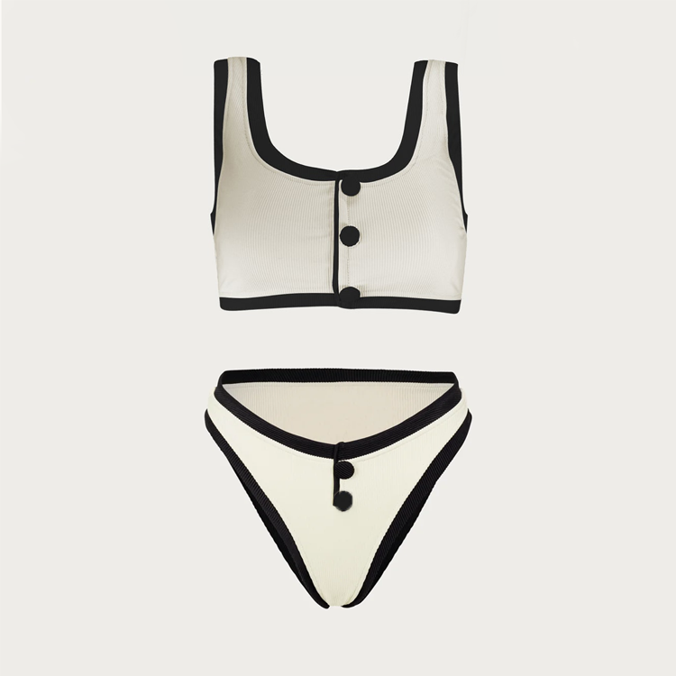 Plus Size Color Block Grace Bikini Swimsuit
