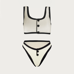 Plus Size Color Block Grace Bikini Swimsuit