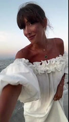 Off Shoulder Puff Sleeve Dress