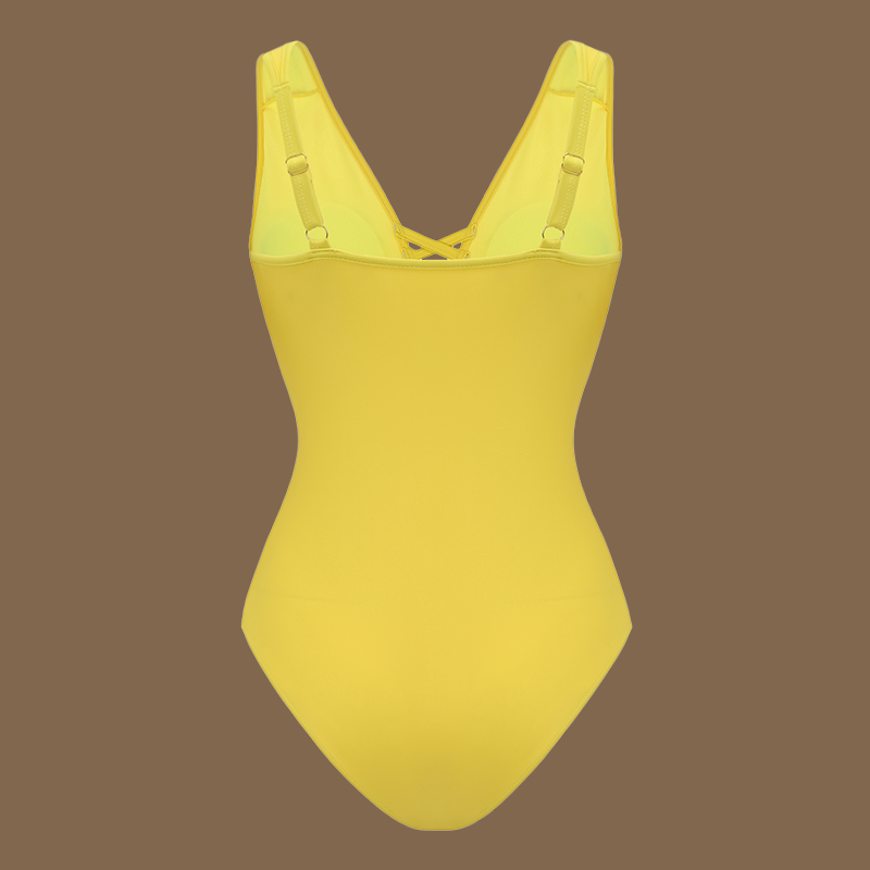 Plus Size Laser Cutting Flower Hollow One Piece Swimsuit and Skirt