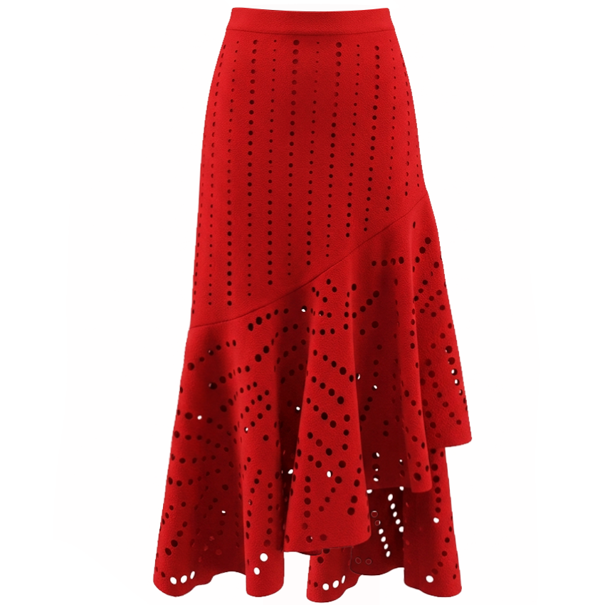 Red Color Laser Cutting Swimsuit Set(s)