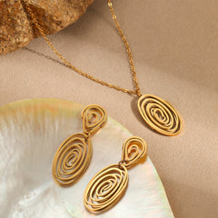 Spiral Pendant Earrings