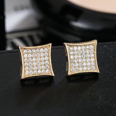 Square Zircon Stud Earrings