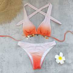 Sexy Ombre Print Swimsuit Set(s)