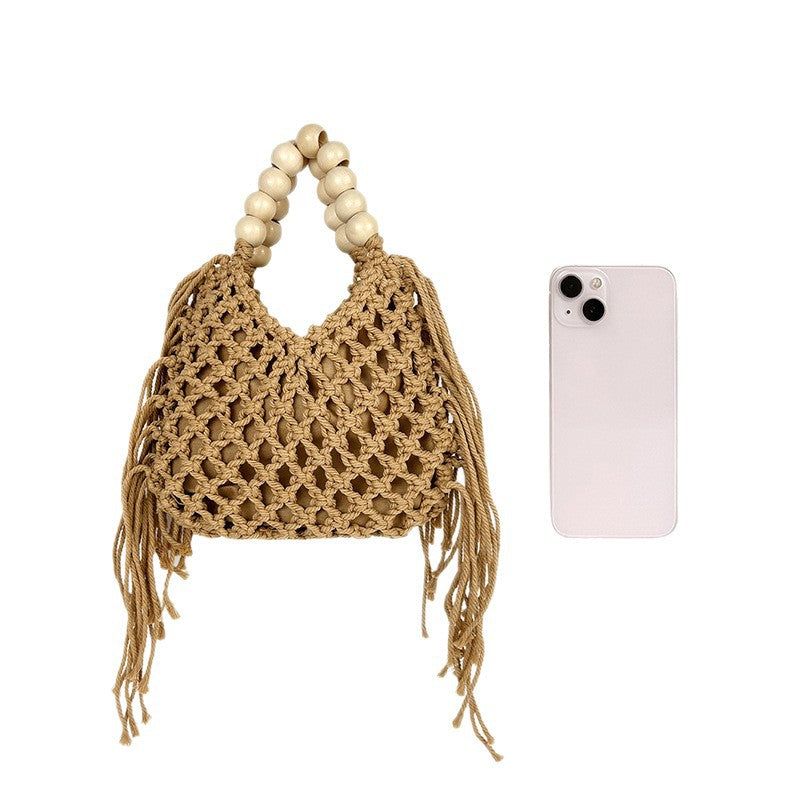 Woven Openwork Mesh Bag