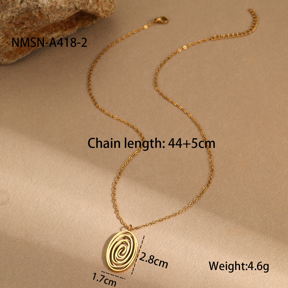 Spiral Pendant Necklace