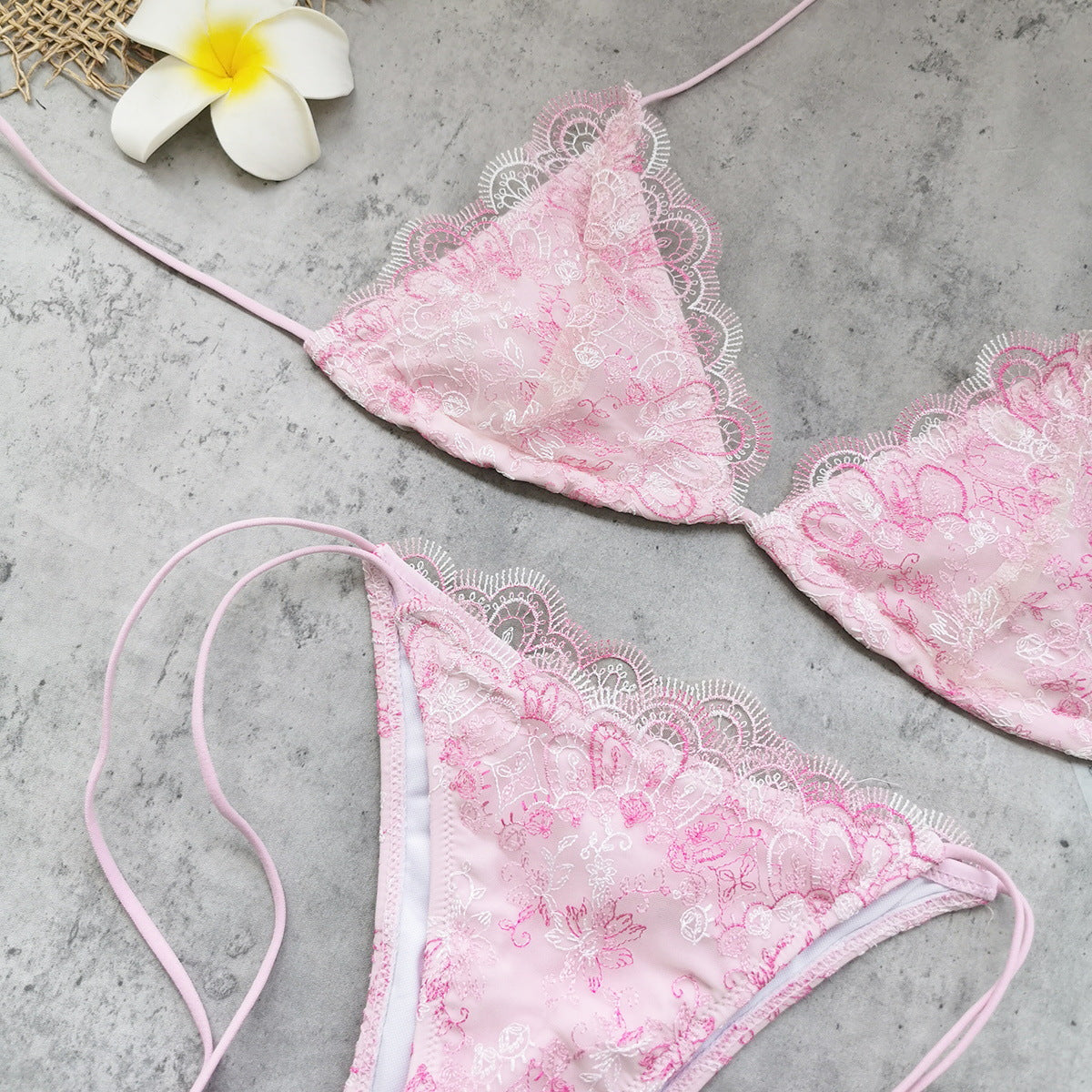 Sexy Lace Pink Bikini