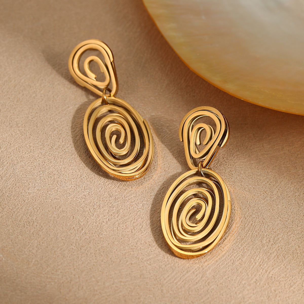 Spiral Pendant Earrings