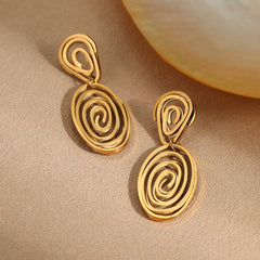 Spiral Pendant Earrings