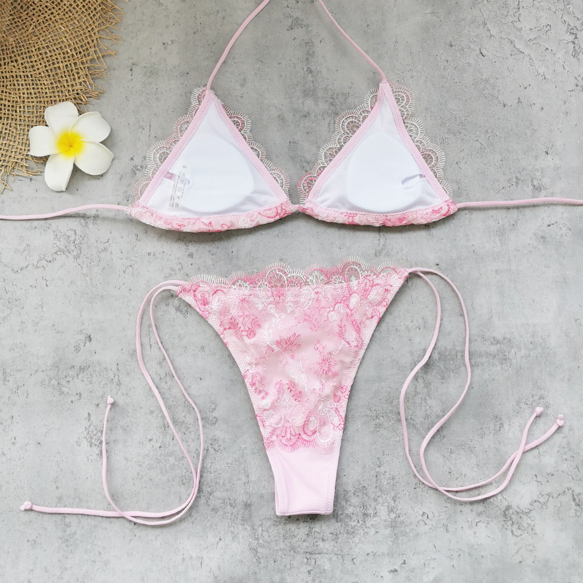 Sexy Lace Pink Bikini