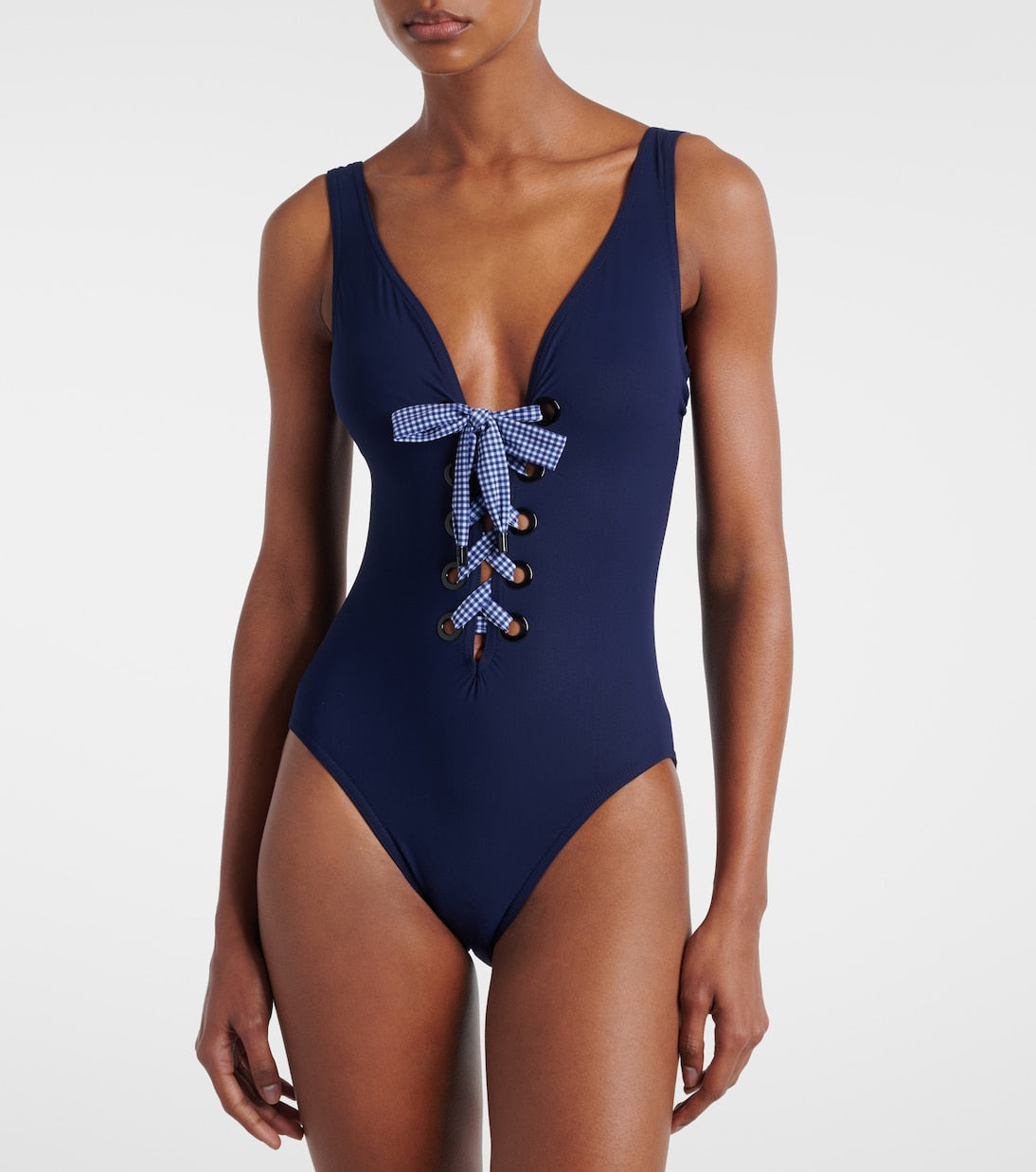 V Neck Color Block Swimsuit Set(s)