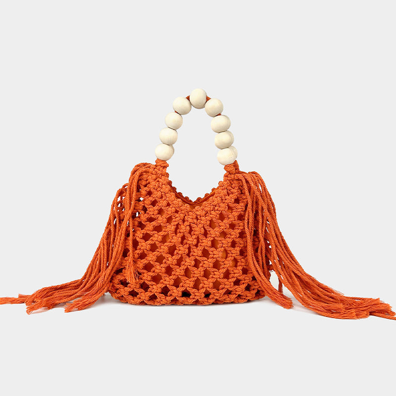 Woven Openwork Mesh Bag