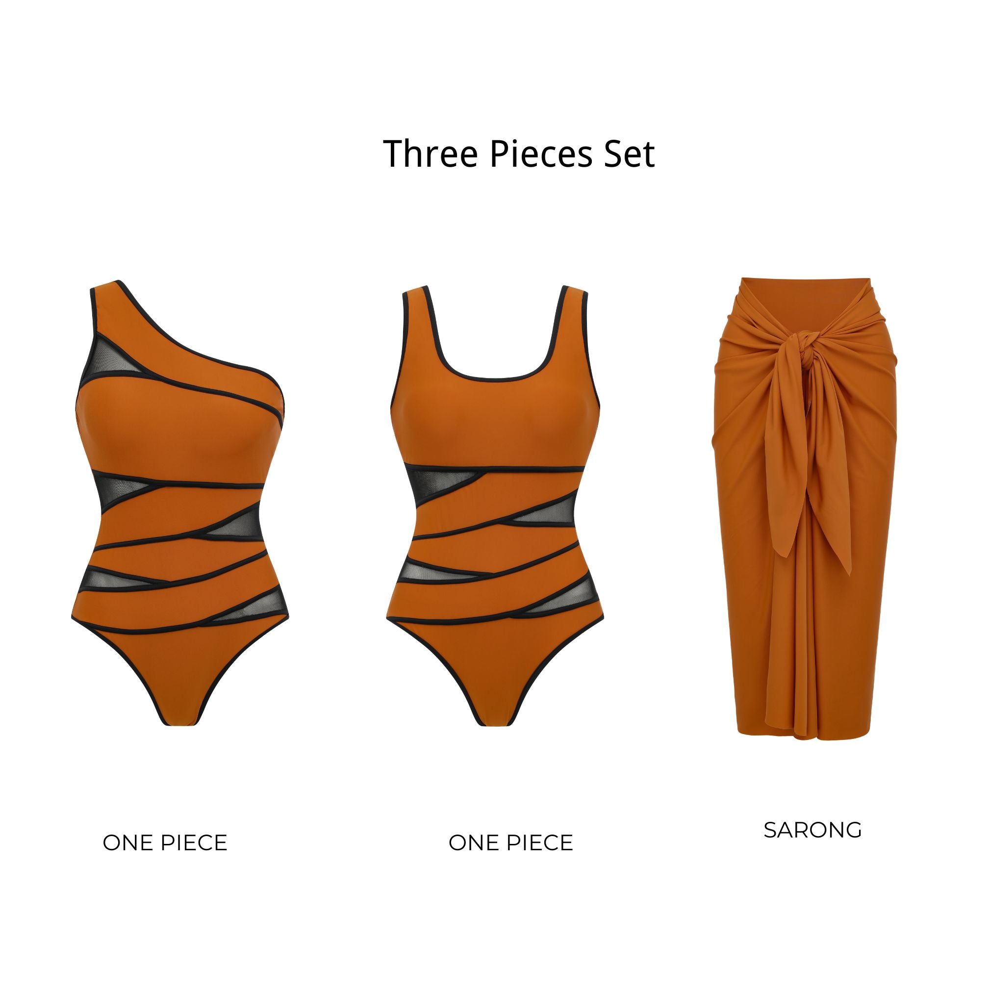 One Shoulder See Through Swimsuit Set(s)