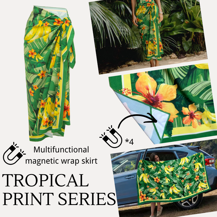 Plus Size 3D leaf-patterned Print Swimsuit Set(s)