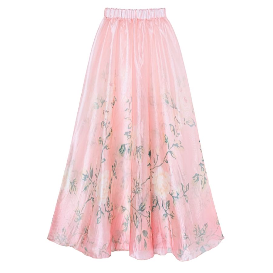 Plus Size Mini Ruffled Floral Print One Piece Swimsuit and Skirt Flaxmaker
