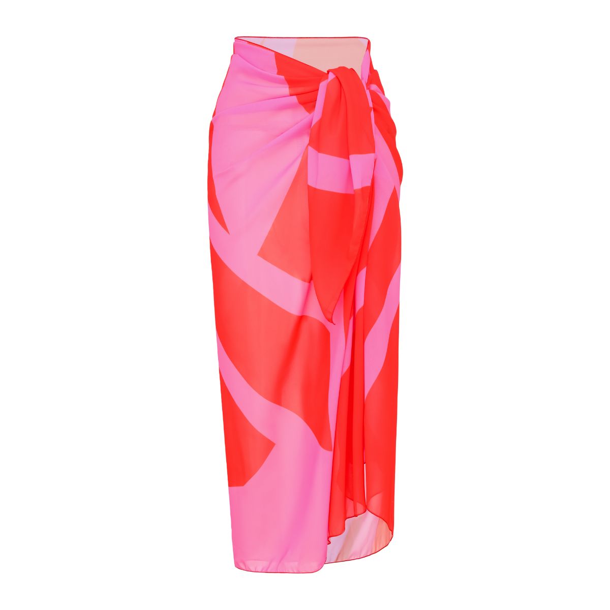 Plus Size Rash Guard Long Sleeve Zip Front Pink One Piece Surf Swimsuit and Sarong Flaxmaker