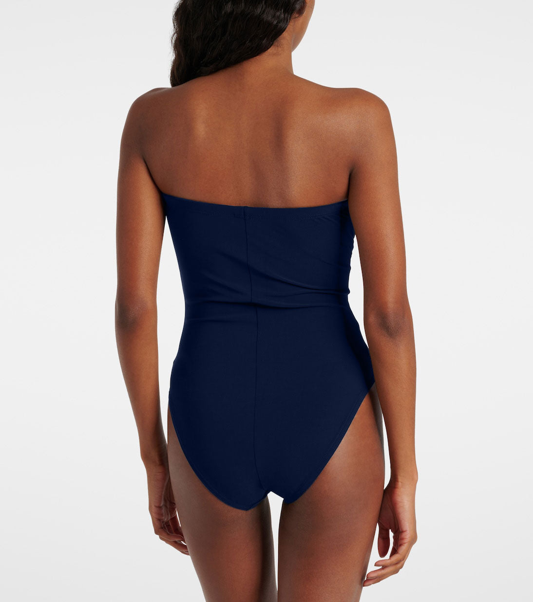 Plus Size Bandeau 3D Flower One Piece Swimsuit and Skirt