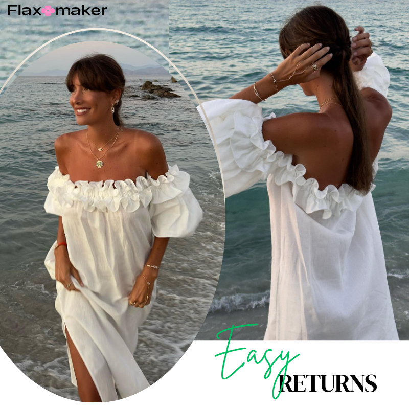 Off Shoulder Puff Sleeve Dress