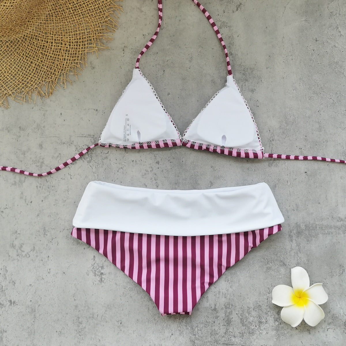 Sexy Striped Print Bikini
