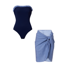 Bandeau Color Block Swimsuit Set(s)