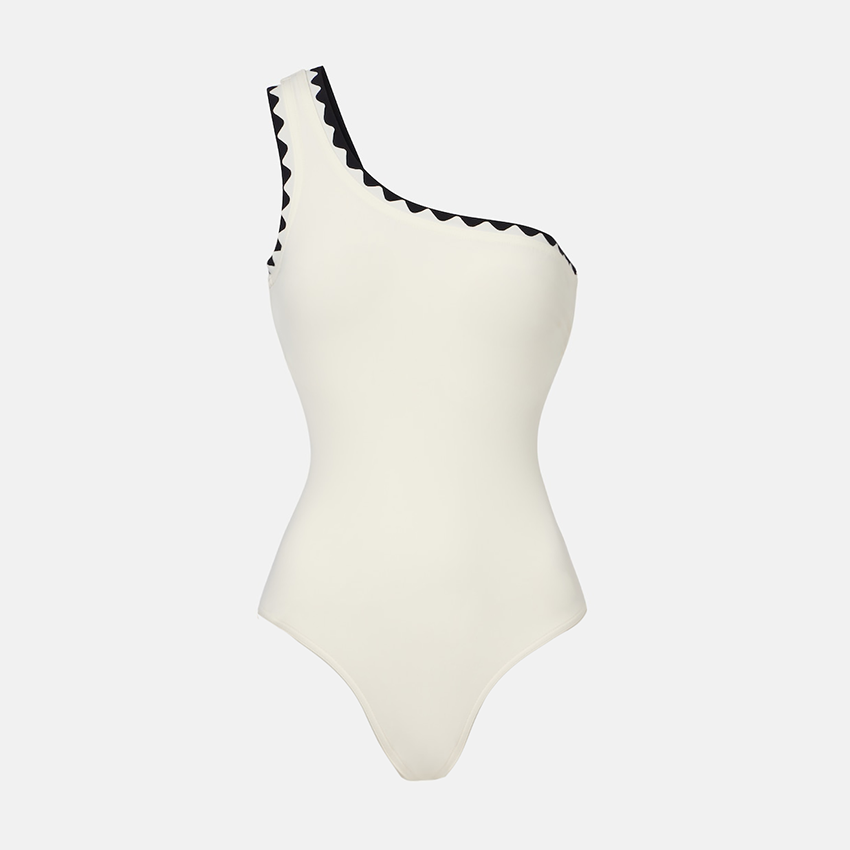 Plus Size One Shoulder Lace Swimsuit Set(s)